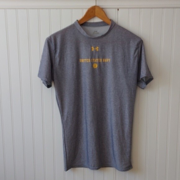 UNDER ARMOUR Youth XL U.S. United States Navy 1775 Heather Gray T Shirt - Picture 1 of 11